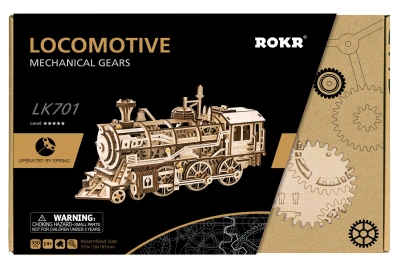 Механический деревянный конструктор Robotime - Локомотив (Locomotive)
