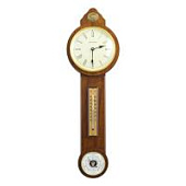 Часы с барометром и термометром Diamantini & Domeniconi настенные из натурального дерева, Италия ,орех, h.68 см