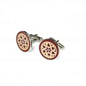 Запонки Cufflinks Inc. Круглые с красным узором CF62 Запонки Cufflinks Inc. Круглые с красным узором CF62