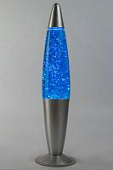 Лава-лампа 41см Синяя/Блёстки (Глиттер) Silver