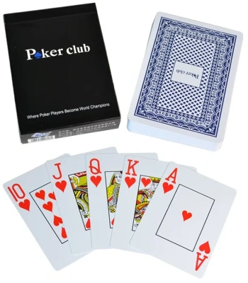 Игральные карты POKER CLUB синяя рубашка 100% пластик Арт. p.k.b