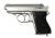 Макет. Пистолет Walther PPK Waffen-SS ("Вальтер PPK") (Германия, 1929 г.), никель