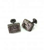 Запонки Cufflinks Inc. Черный прямоугольник, Винтажное литьё. CF67 Запонки Cufflinks Inc. Черный прямоугольник, Винтажное литьё. CF67