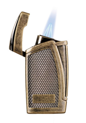 Зажигалка сигарная Passatore, двойное пламя, с пробойником, античная медь, 234-543