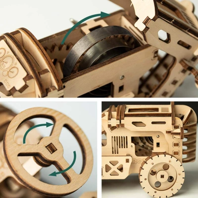 Механический деревянный конструктор Robotime - Трактор (Tractor)