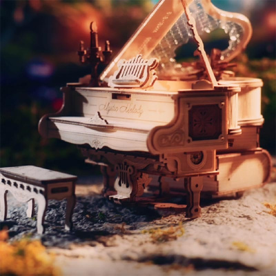 Механический музыкальный конструктор Robotime - Волшебное фортепиано (Magic Piano)