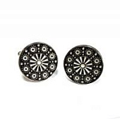 Запонки Cufflinks Inc. Круглые с черной и белой эмалью CF02 Запонки Cufflinks Inc. Круглые с черной и белой эмалью CF02