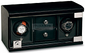 Шкатулка Underwood для подзавода 2х часов и хранения драгоценностей, черный, UN/840